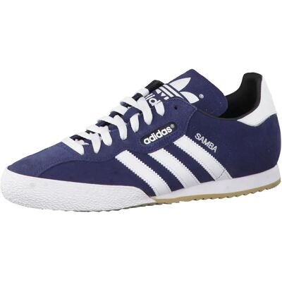 Adidas Originals Samba Super Suede Navy/White Trainers - Herren - Hallenfußballschuhe Adidas Originals Samba Super Suede Navy/White Trainers - Herren - Hallenfußballschuhe