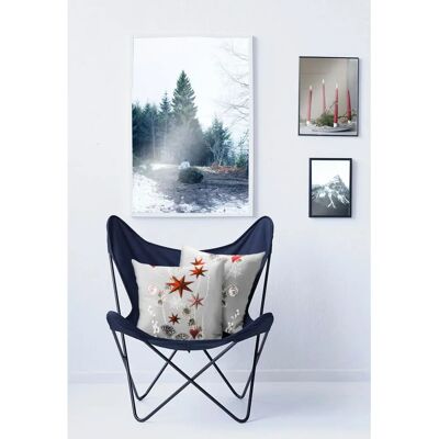 APELT 6204 Dekokissen - Winter-Motiv, Baumwolle, grau APELT 6204 Dekokissen - Winter-Motiv, Baumwolle, grau