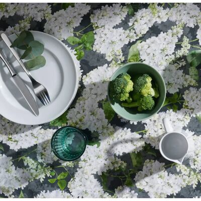 APELT - 6820 SPRINGTIME - Weiß, Grau, Grün - 100x100 cm - tablecloth APELT - 6820 SPRINGTIME - Weiß, Grau, Grün - 100x100 cm - tablecloth