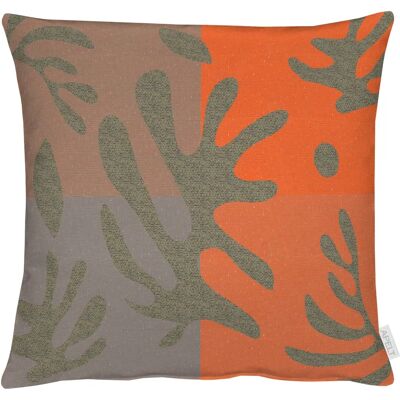 Apelt Dora Dekokissen - Jacquardstoff, Blattform, 48x48cm Apelt Dora Dekokissen - Jacquardstoff, Blattform, 48x48cm