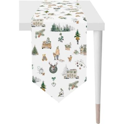 Apelt 5821 grün/weiß 175 x 32 cm Tischband Apelt 5821 grün/weiß 175 x 32 cm Tischband