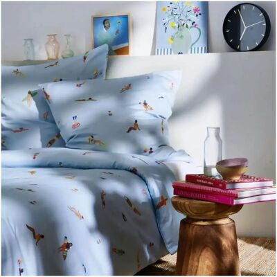 APELT Beach Gots Bio-Baumwolle Satintbettwäsche-Set - Strandmotiv APELT Beach Gots Bio-Baumwolle Satintbettwäsche-Set - Strandmotiv