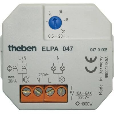 Theben Minutero Minuterie d'Escalier - Électronique, Encastrement, 3- et 4-Fils - Publicité Theben Minutero Minuterie d'Escalier - Électronique, Encastrement, 3- et 4-Fils - Publicité