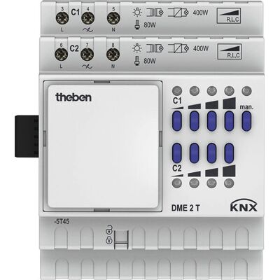 Theben DME 2 T KNX Blanc - Variateur Universel 2 Canaux - Publicité Theben DME 2 T KNX Blanc - Variateur Universel 2 Canaux - Publicité