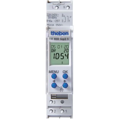Theben Digitale timer TR 608 TOP2 S - Timer til DIN-skinne Theben Digitale timer TR 608 TOP2 S - Timer til DIN-skinne