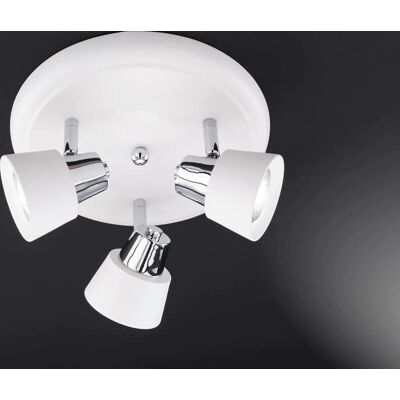 WOFI - DxH - Weiß - Silber - Ceiling Spotlight WOFI - DxH - Weiß - Silber - Ceiling Spotlight