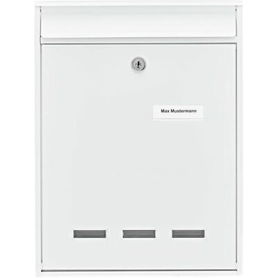 Burg-Wächter 872 W White Wall-mounted Mailbox Galvanized Steel Burg-Wächter 872 W White Wall-mounted Mailbox Galvanized Steel