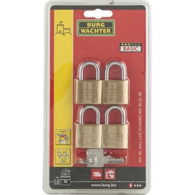 Burg Wächter Modell 405 Vorhängeschloss-Set mit Hochsicherheit Burg Wächter Modell 405 Vorhängeschloss-Set mit Hochsicherheit