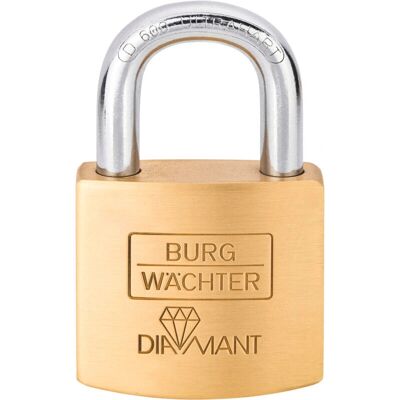 Burg-Wächter Messing Vorhängeschloss - 50mm, 9mm Bügel, 28mm Höhe Burg-Wächter Messing Vorhängeschloss - 50mm, 9mm Bügel, 28mm Höhe