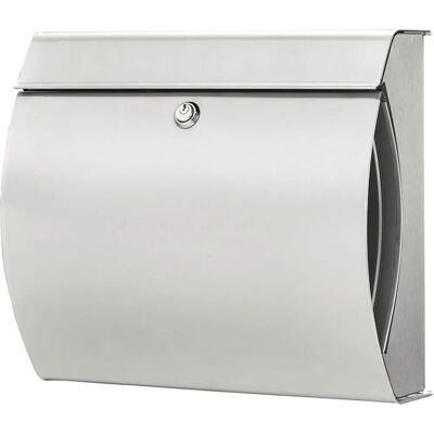 BURG WÄCHTER Verona 3844 ES Silber Edelstahl Briefkasten - Mit Zeitungfach BURG WÄCHTER Verona 3844 ES Silber Edelstahl Briefkasten - Mit Zeitungfach