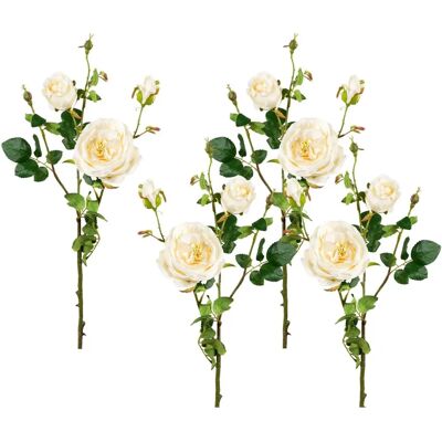 CREATIV GREEN - Kunstblume 63 cm 4er Set beige creme - Artificial plants CREATIV GREEN - Kunstblume 63 cm 4er Set beige creme - Artificial plants