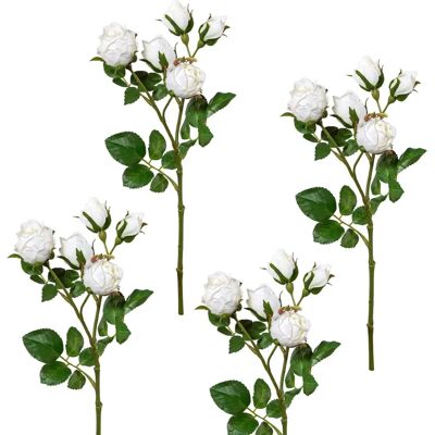 CREATIV GREEN - STIELBLUMEN 39cm - Weiß - 4er Set - Kunstpflanzen CREATIV GREEN - STIELBLUMEN 39cm - Weiß - 4er Set - Kunstpflanzen