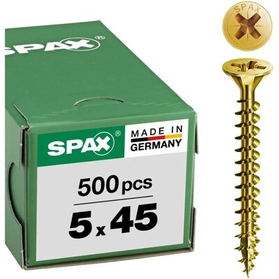 Vis Spax Tsp - Vis Zinguée Jaune 5x45mm - Bois & Matériaux - Publicité Vis Spax Tsp - Vis Zinguée Jaune 5x45mm - Bois & Matériaux - Publicité