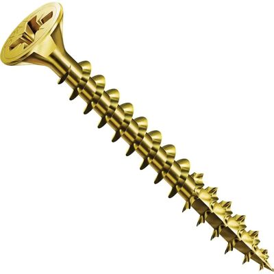SPAX Gelb Universal Schraube - 4,5x45mm, Kreuzkopf, Vollgewinde - Hergestellt in Deutschland SPAX Gelb Universal Schraube - 4,5x45mm, Kreuzkopf, Vollgewinde - Hergestellt in Deutschland