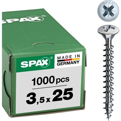 Vite universale Spax 3,5x25mm WIROX - 1000 pezzi - Mobili e Interni Vite universale Spax 3,5x25mm WIROX - 1000 pezzi - Mobili e Interni