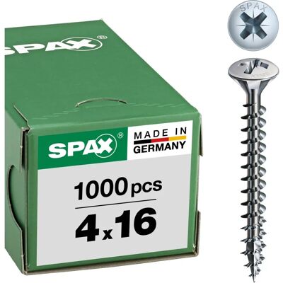 Vite per legno SPAX 4x16 mm WIROX - Pozidriv, Testa bombata, Anticorrosione Vite per legno SPAX 4x16 mm WIROX - Pozidriv, Testa bombata, Anticorrosione