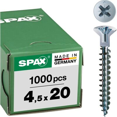 Spax - Vis universelle avec trou profond dans la tête - Galvanisé WIROX - 4,5x20mm - Publicité Spax - Vis universelle avec trou profond dans la tête - Galvanisé WIROX - 4,5x20mm - Publicité