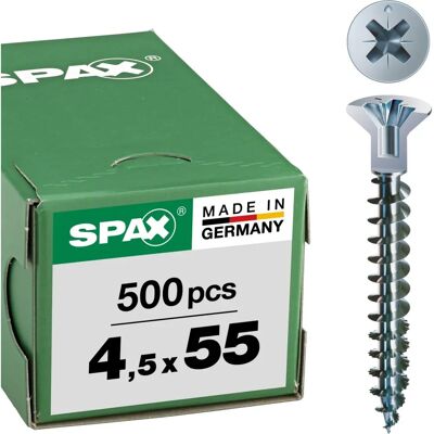 Tornillos universales SPAX Z2 cabeza avellanada 4,5x55 mm Tornillos universales SPAX Z2 cabeza avellanada 4,5x55 mm