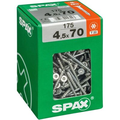Spax Universalschraube 4,5x70mm - 175 Stk - Senkkopf - T-Star Plus T20 Spax Universalschraube 4,5x70mm - 175 Stk - Senkkopf - T-Star Plus T20