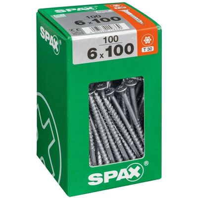 SPAX Universalschrauben 6X100mm 100 Stück T30 Wirox SPAX Universalschrauben 6X100mm 100 Stück T30 Wirox