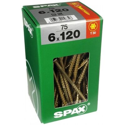 SPAX Universal-Schraubenset - 75 Stück, 6x120 mm, T30, WIROX SPAX Universal-Schraubenset - 75 Stück, 6x120 mm, T30, WIROX