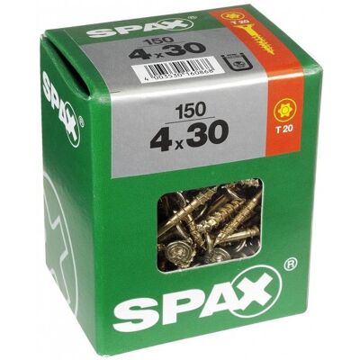Vis universelle SPAX - 4mm x 30mm - 150 pcs - T-STAR plus T20 - WIROX Vis universelle SPAX - 4mm x 30mm - 150 pcs - T-STAR plus T20 - WIROX