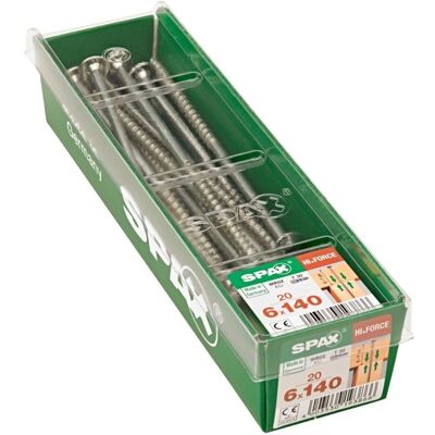 Viti in legno SPAX WIROX 6x140mm - Confezione 20 Viti in legno SPAX WIROX 6x140mm - Confezione 20