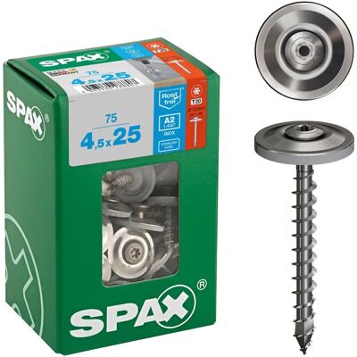 SPAX 4587000450257 Edelstahl Trockenbauschraube 4,5 mm x 25 mm T-STAR plus 75 Stück SPAX 4587000450257 Edelstahl Trockenbauschraube 4,5 mm x 25 mm T-STAR plus 75 Stück