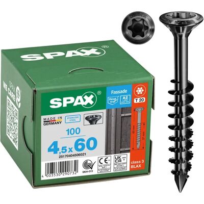 Wkręt elewacyjny SPAX ze stali nierdzewnej 4,5x60mm - T-STAR Plus, 100 szt. Wkręt elewacyjny SPAX ze stali nierdzewnej 4,5x60mm - T-STAR Plus, 100 szt.