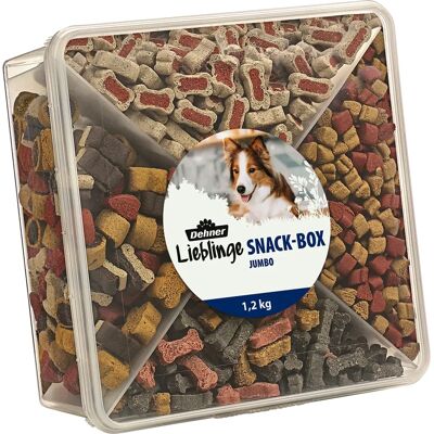 Dehner Hundgodis - Jumbo Snackbox - Mischung aus 4 Sorten - 1,2 kg Dehner Hundgodis - Jumbo Snackbox - Mischung aus 4 Sorten - 1,2 kg