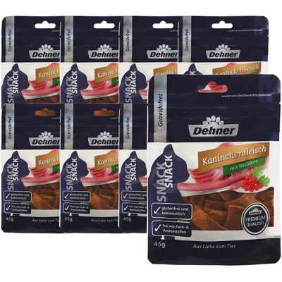 Dehner Treat 4405064 - Premium kattenbehandeling - Konijnenbiefstuk met meidoorn - 8 x 45 g - Kattenbehandeling Dehner Treat 4405064 - Premium kattenbehandeling - Konijnenbiefstuk met meidoorn - 8 x 45 g - Kattenbehandeling