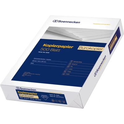 Soennecken Büro Kopierpapier - 5100 - A4 Weiß - Standard Kopierpapier Soennecken Büro Kopierpapier - 5100 - A4 Weiß - Standard Kopierpapier