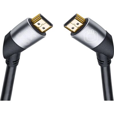 OEHLBACH 140 HDMI Kabel - 2m - Schwarz - Unterstützt 8K HDMI - Stabil 40° Stecker - Hochgeschwindigkeits-Daten OEHLBACH 140 HDMI Kabel - 2m - Schwarz - Unterstützt 8K HDMI - Stabil 40° Stecker - Hochgeschwindigkeits-Daten