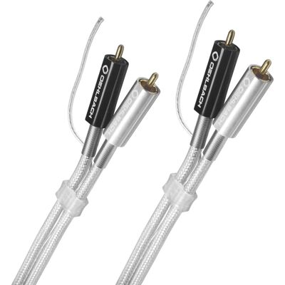 Oehlbach D1C2602 Silver RCA Audio Cable - 1.5m Oehlbach D1C2602 Silver RCA Audio Cable - 1.5m