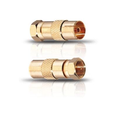 Oehlbach 4402 Gold Koaxialadapter - Kabelanslutning Oehlbach 4402 Gold Koaxialadapter - Kabelanslutning