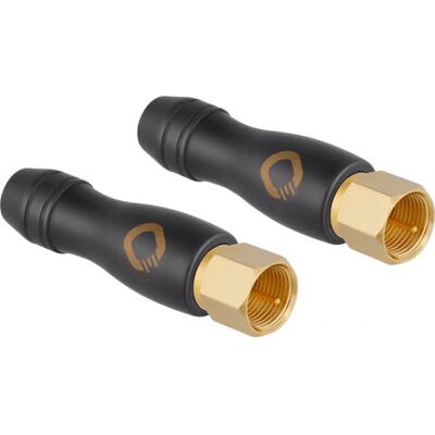 Oehlbach 4412 koaxialkontakt - 75Ω, guldpläterad, F-typ, dubbelpack Oehlbach 4412 koaxialkontakt - 75Ω, guldpläterad, F-typ, dubbelpack