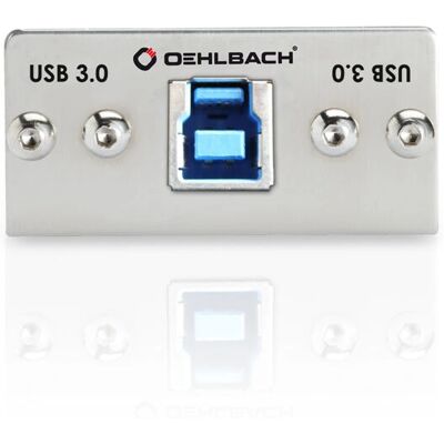 Oehlbach 8869 Steckdose - Silber - Multimedia USB 3.0 B/A - Schnelle Installation Oehlbach 8869 Steckdose - Silber - Multimedia USB 3.0 B/A - Schnelle Installation