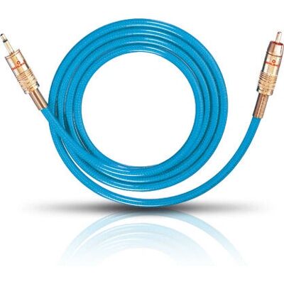 Oehlbach 9058 Audiokabel - Blau - 3.5mm RCA 5m Oehlbach 9058 Audiokabel - Blau - 3.5mm RCA 5m