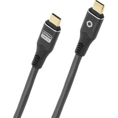 OEHLBACH D1C9368 Cavo USB - 1m - Antracite - USB-C Dati & Alimentazione OEHLBACH D1C9368 Cavo USB - 1m - Antracite - USB-C Dati & Alimentazione