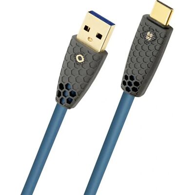 Oehlbach D1C9560 USB-kabel - 0,5 m USB A til USB C - Blå/Sort Oehlbach D1C9560 USB-kabel - 0,5 m USB A til USB C - Blå/Sort