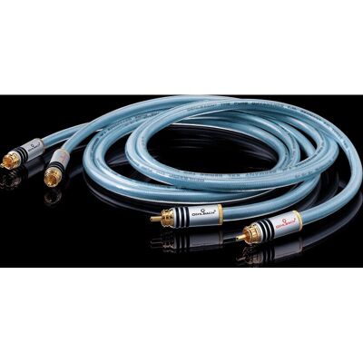 Cavo audio OEHLBACH XXL Serie 2 0,5m 2x RCA Blu Cavo audio OEHLBACH XXL Serie 2 0,5m 2x RCA Blu