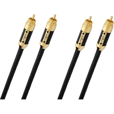 Oehlbach XXL Anslutningsmästare - Set RCA-kablar - Svart Oehlbach XXL Anslutningsmästare - Set RCA-kablar - Svart