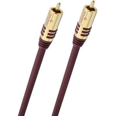 Oehlbach 20531 RCA Audio Subwoofer Kabel - 1m Bordeaux Geplateerd Oehlbach 20531 RCA Audio Subwoofer Kabel - 1m Bordeaux Geplateerd