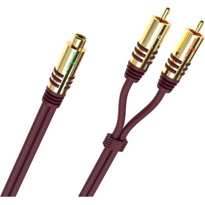 Oehlbach D1C20560 Bordeaux Y-Sub RCA-kabel 0,2m Oehlbach D1C20560 Bordeaux Y-Sub RCA-kabel 0,2m