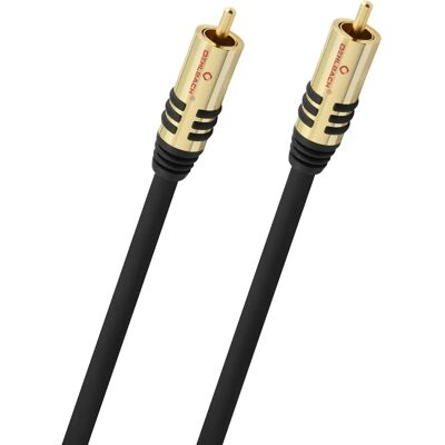 Oehlbach 21538 RCA Audio Cable - 8m, Gold-plated, Black - Audio Cable Oehlbach 21538 RCA Audio Cable - 8m, Gold-plated, Black - Audio Cable