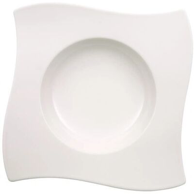 Assiette profonde New Wave de Villeroy & Boch - 24cm Porcelaine Blanche Assiette profonde New Wave de Villeroy & Boch - 24cm Porcelaine Blanche