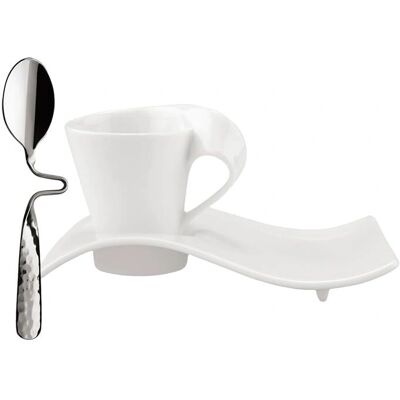 Villeroy & Boch NewWave Caffè Espresso Set - Espresso, Saucer, Spoon Villeroy & Boch NewWave Caffè Espresso Set - Espresso, Saucer, Spoon