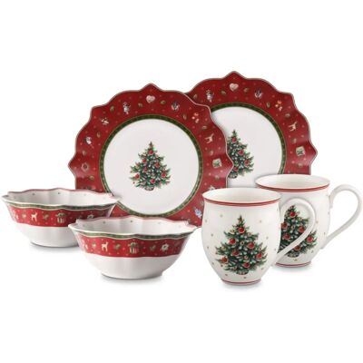 Villeroy & Boch Toy's Delight Red 6-Piece Dinner Set - Porcelain Villeroy & Boch Toy's Delight Red 6-Piece Dinner Set - Porcelain