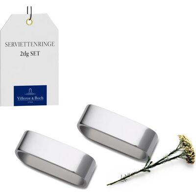 Villeroy & Boch Daily Line Edelstahl-Serviettenringe Set 2 Villeroy & Boch Daily Line Edelstahl-Serviettenringe Set 2