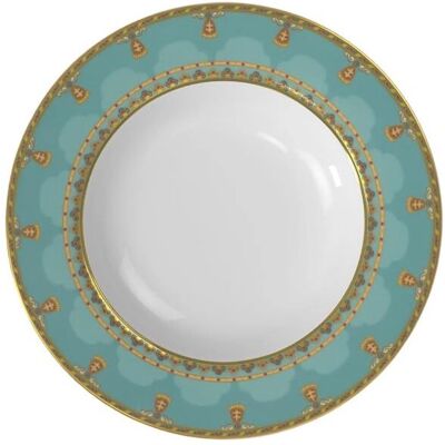 Villeroy & Boch Tiefer Teller - Samarkand Aquamarin - 24cm - Bone Porcelain Villeroy & Boch Tiefer Teller - Samarkand Aquamarin - 24cm - Bone Porcelain